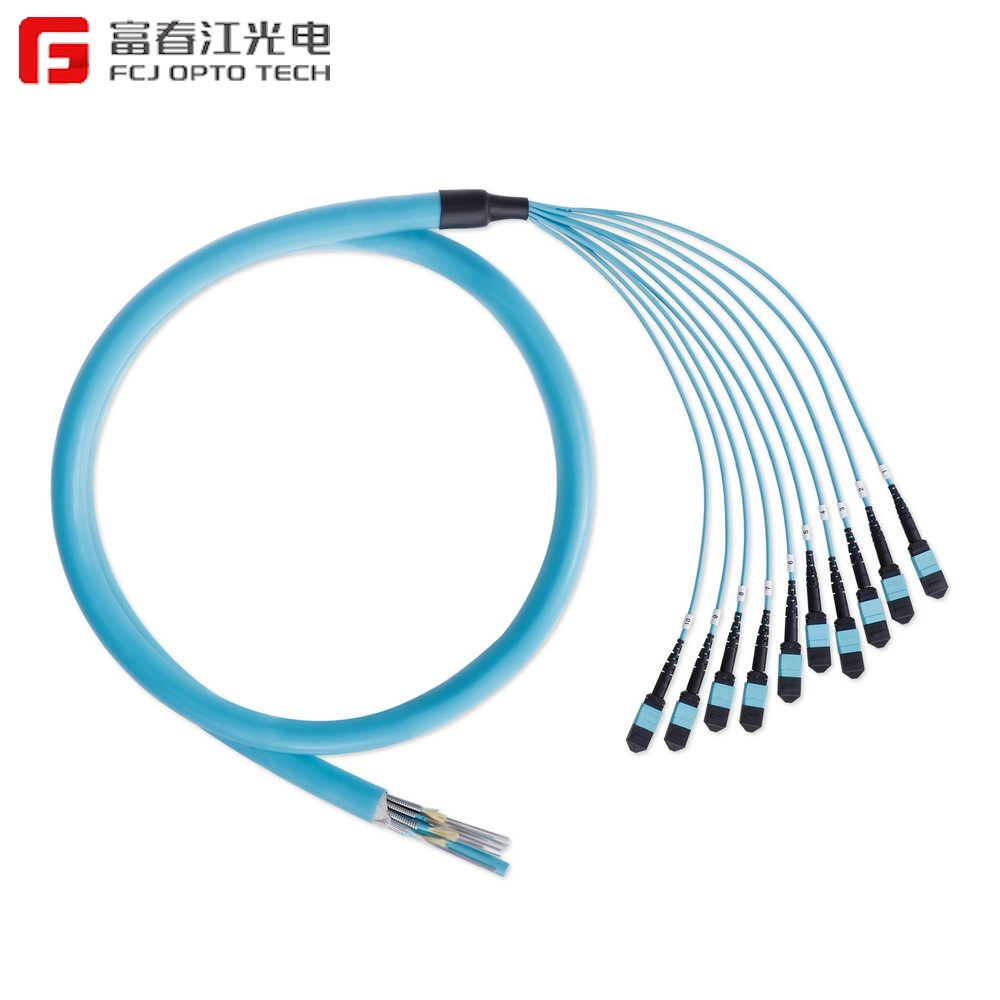 Optic Fiber Patch Cord mm 50/125um Trunk Cable Polarity a MPO/Mpt MPO (Male) -MP (Male) Fiber Optic Jumper