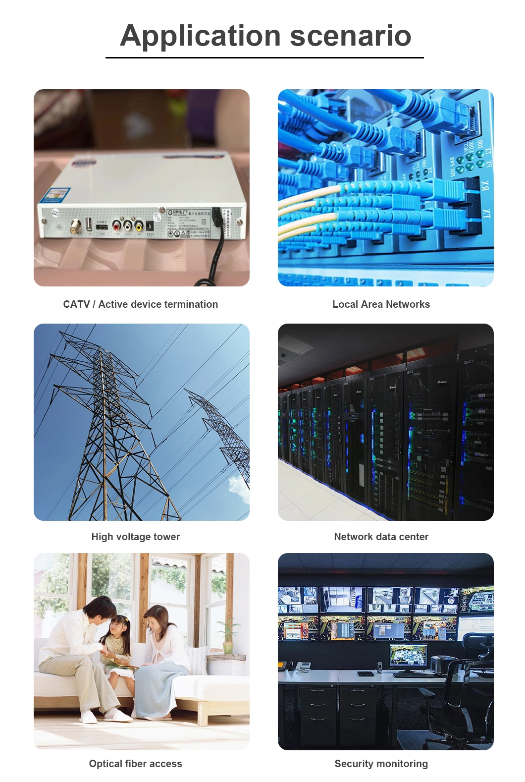 Factory Yellow Data Transmission Adapter Optic Interconnect-Style Cabling Optical Fiber Cable with RoHS